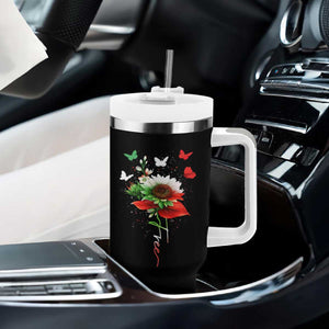 Free Iran Protest Tumbler With Handle Sunflower Flag TS10 Print Your Wear