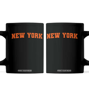 New York Coffee Mug Vintage Varsity Sports Throwback Design TS10 Black Print Your Wear
