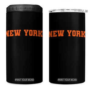 New York 4 in 1 Can Cooler Tumbler Vintage Varsity Sports Throwback Design TS10 One Size: 16 oz Black Print Your Wear