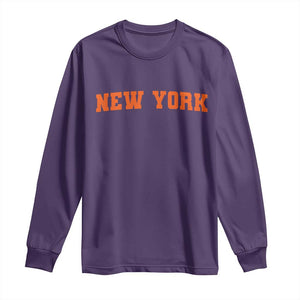 New York Long Sleeve Shirt Vintage Varsity Sports Throwback Design TS10 Purple Print Your Wear