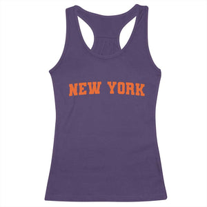 New York Racerback Tank Top Vintage Varsity Sports Throwback Design TS10 Purple Print Your Wear