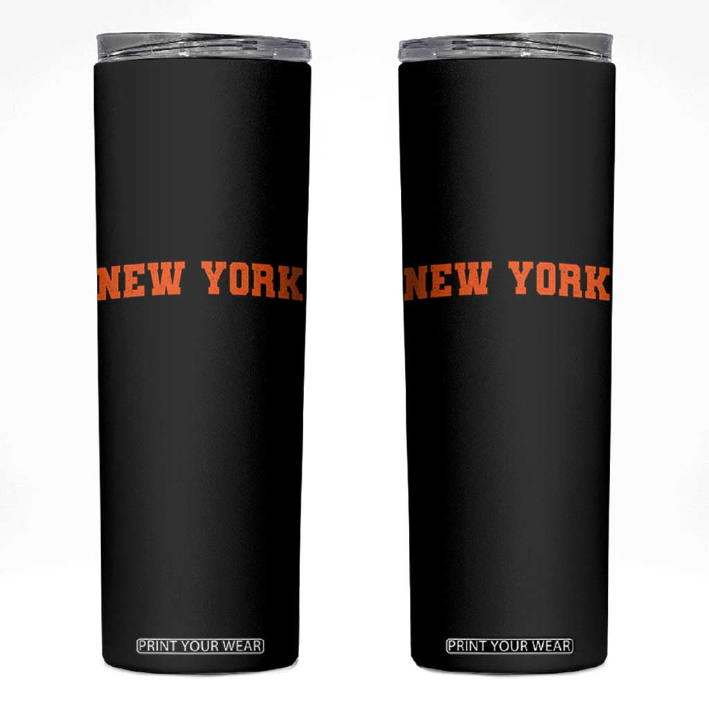 New York Skinny Tumbler Vintage Varsity Sports Throwback Design TS10 Black Print Your Wear