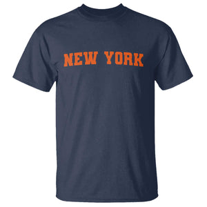 New York T Shirt Vintage Varsity Sports Throwback Design TS10 Navy Print Your Wear
