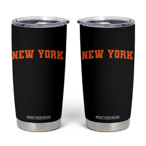 New York Tumbler Cup Vintage Varsity Sports Throwback Design TS10 Black Print Your Wear
