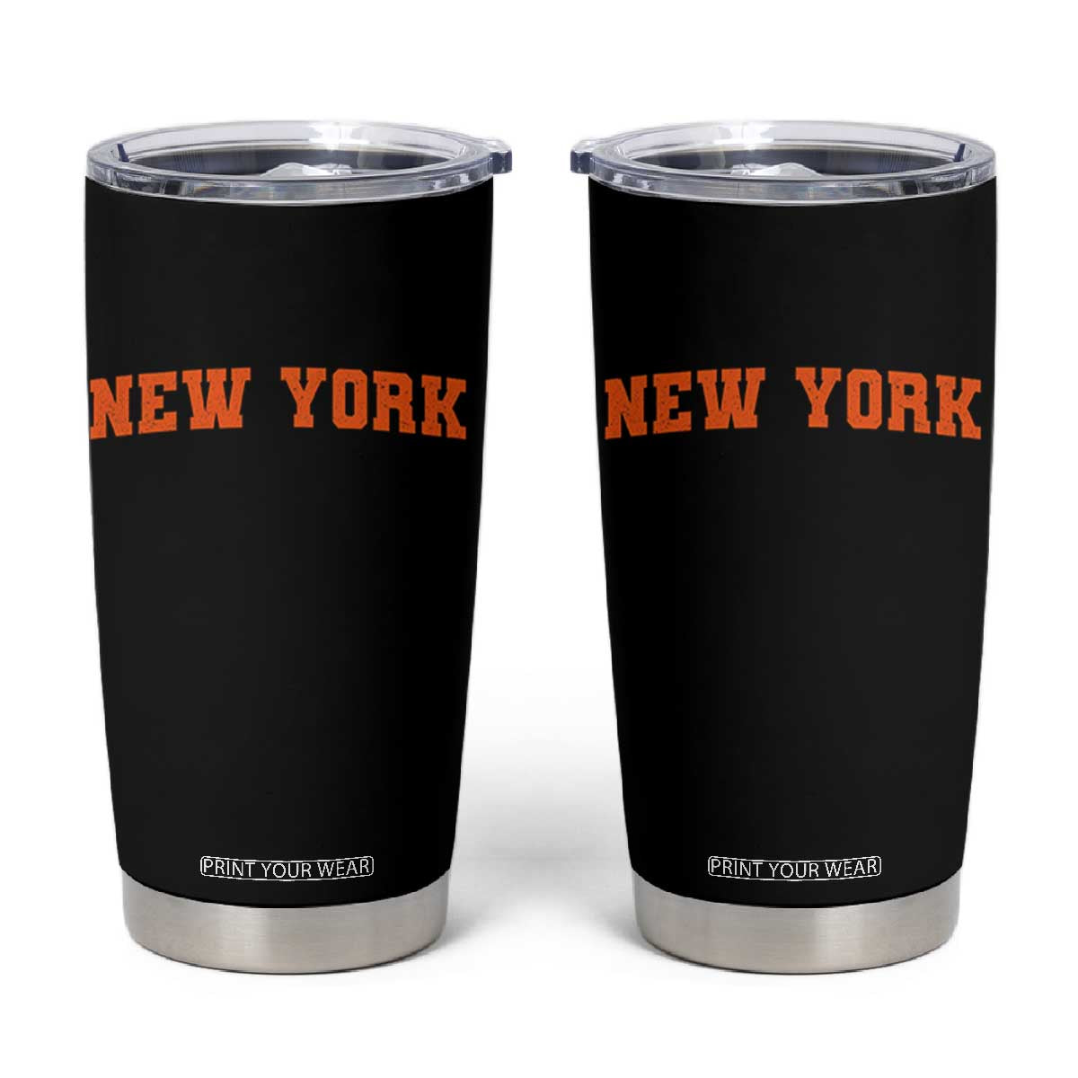 New York Tumbler Cup Vintage Varsity Sports Throwback Design TS10 Black Print Your Wear
