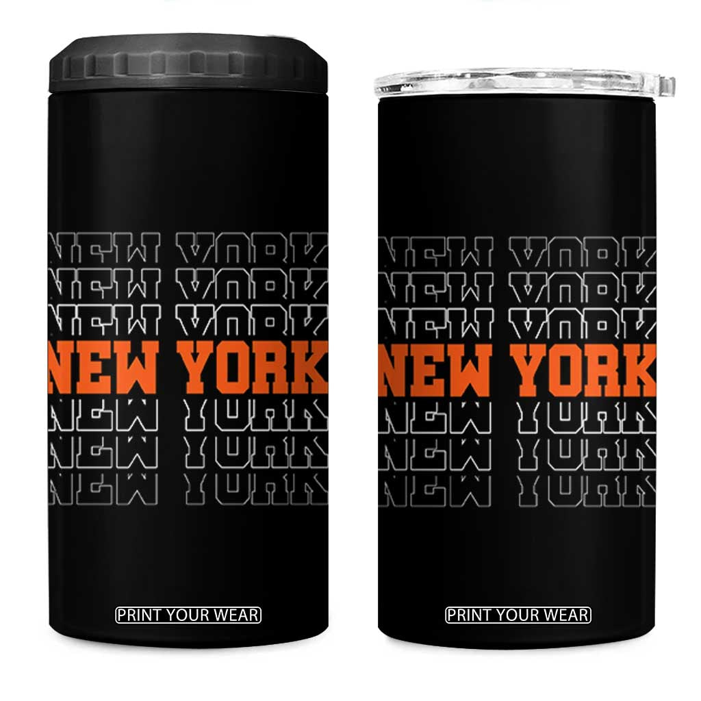 Vintage New York 4 in 1 Can Cooler Tumbler Name Retro Design TS10 One Size: 16 oz Black Print Your Wear