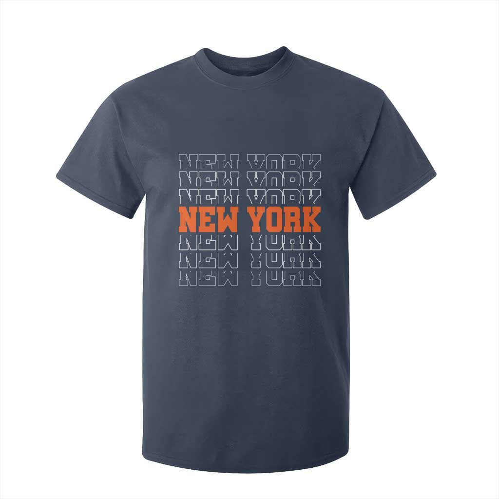 Vintage New York T Shirt For Kid Name Retro Design TS10 Navy Print Your Wear