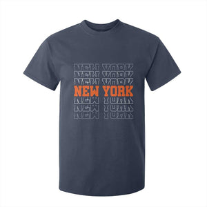 Vintage New York T Shirt For Kid Name Retro Design TS10 Navy Print Your Wear