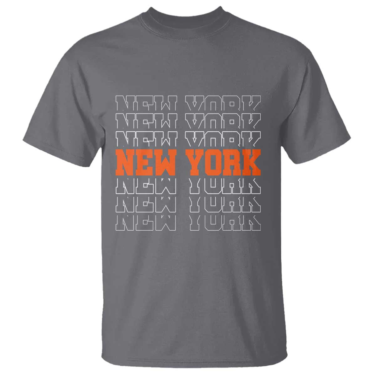 Vintage New York T Shirt Name Retro Design TS10 Charcoal Print Your Wear