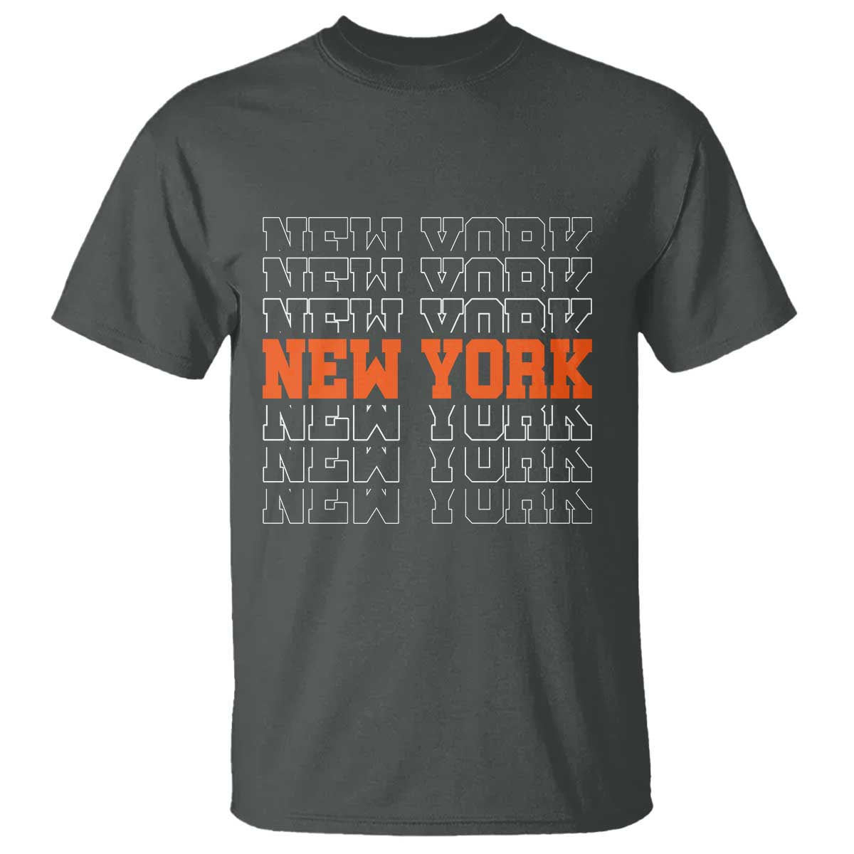 Vintage New York T Shirt Name Retro Design TS10 Dark Heather Print Your Wear
