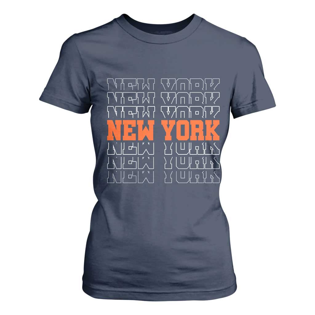 Vintage New York T Shirt For Women Name Retro Design TS10 Navy Print Your Wear