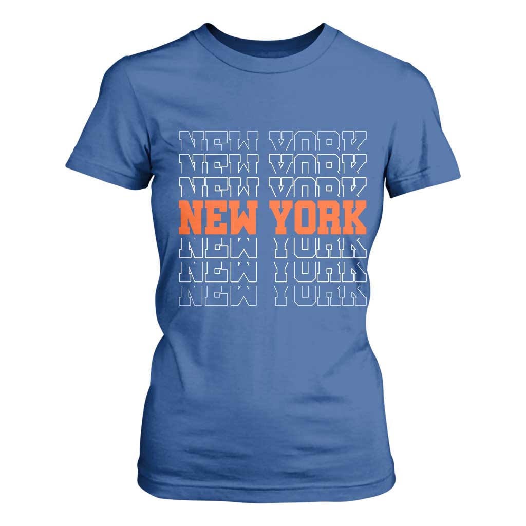 Vintage New York T Shirt For Women Name Retro Design TS10 Royal Blue Print Your Wear