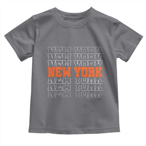 Vintage New York Toddler T Shirt Name Retro Design TS10 Charcoal Print Your Wear