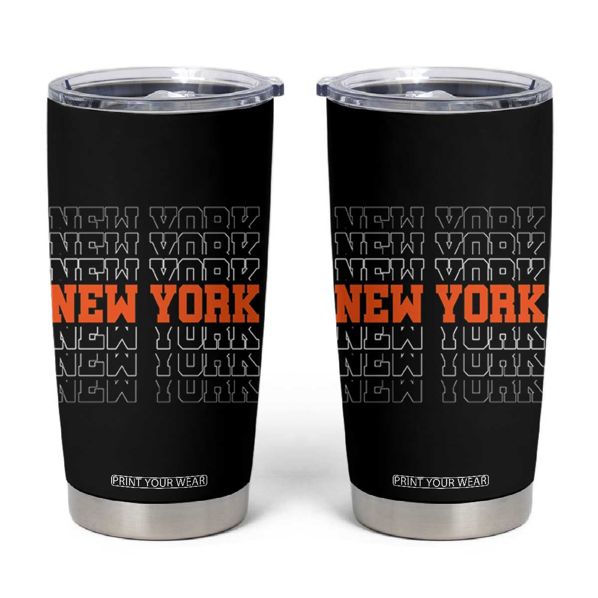 Vintage New York Tumbler Cup Name Retro Design TS10 Black Print Your Wear