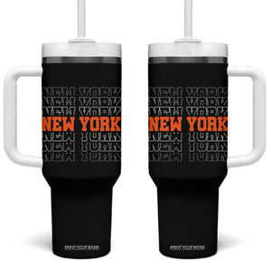 Vintage New York Tumbler With Handle Name Retro Design TS10 One Size: 40 oz Black Print Your Wear
