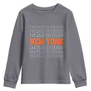 Vintage New York Youth Sweatshirt Name Retro Design TS10 Charcoal Print Your Wear