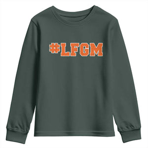LFGM Youth Sweatshirt Vintage Retro Throwback Design TS10 Dark Forest Green Print Your Wear
