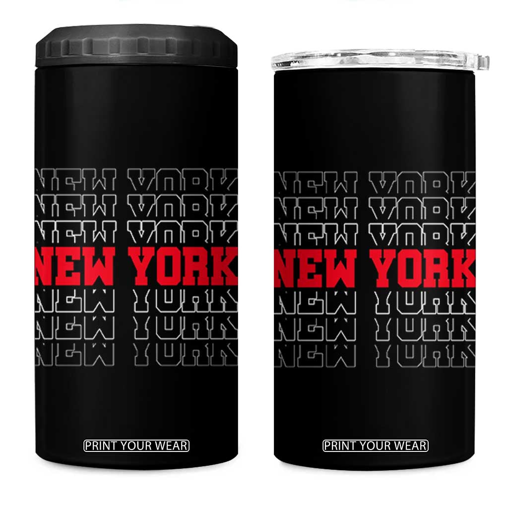 New York Vintage 4 in 1 Can Cooler Tumbler State Pride Classic Throwback Design TS10 One Size: 16 oz Black Print Your Wear