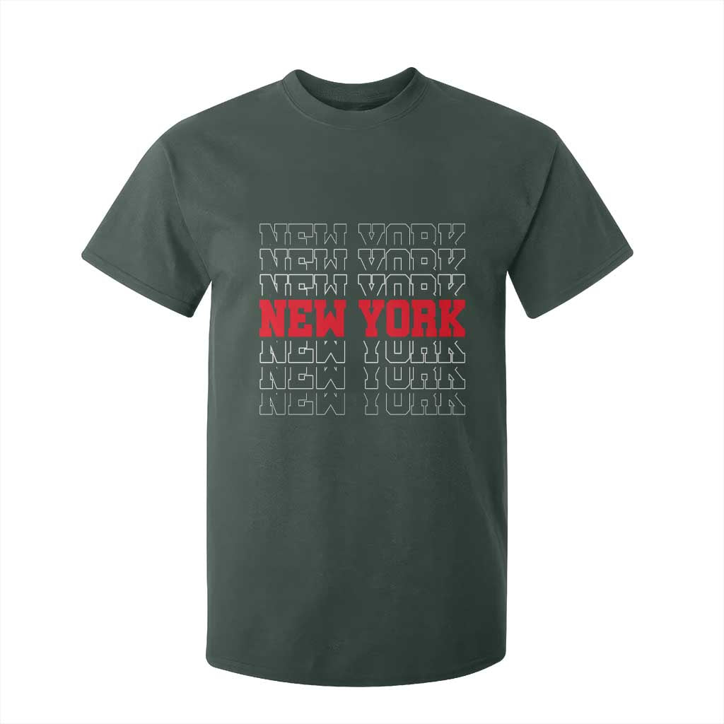 New York Vintage T Shirt For Kid State Pride Classic Throwback Design TS10 Dark Forest Green Print Your Wear