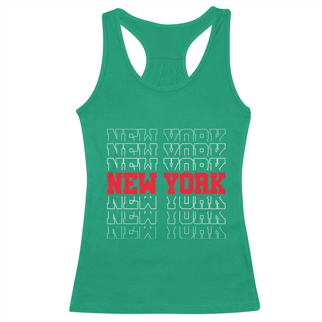 New York Vintage Racerback Tank Top State Pride Classic Throwback Design TS10 Irish Green Print Your Wear