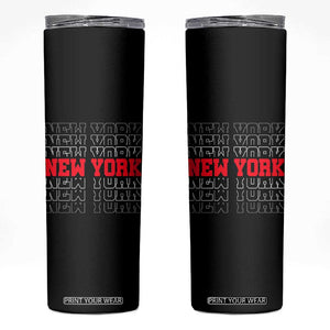New York Vintage Skinny Tumbler State Pride Classic Throwback Design TS10 Black Print Your Wear