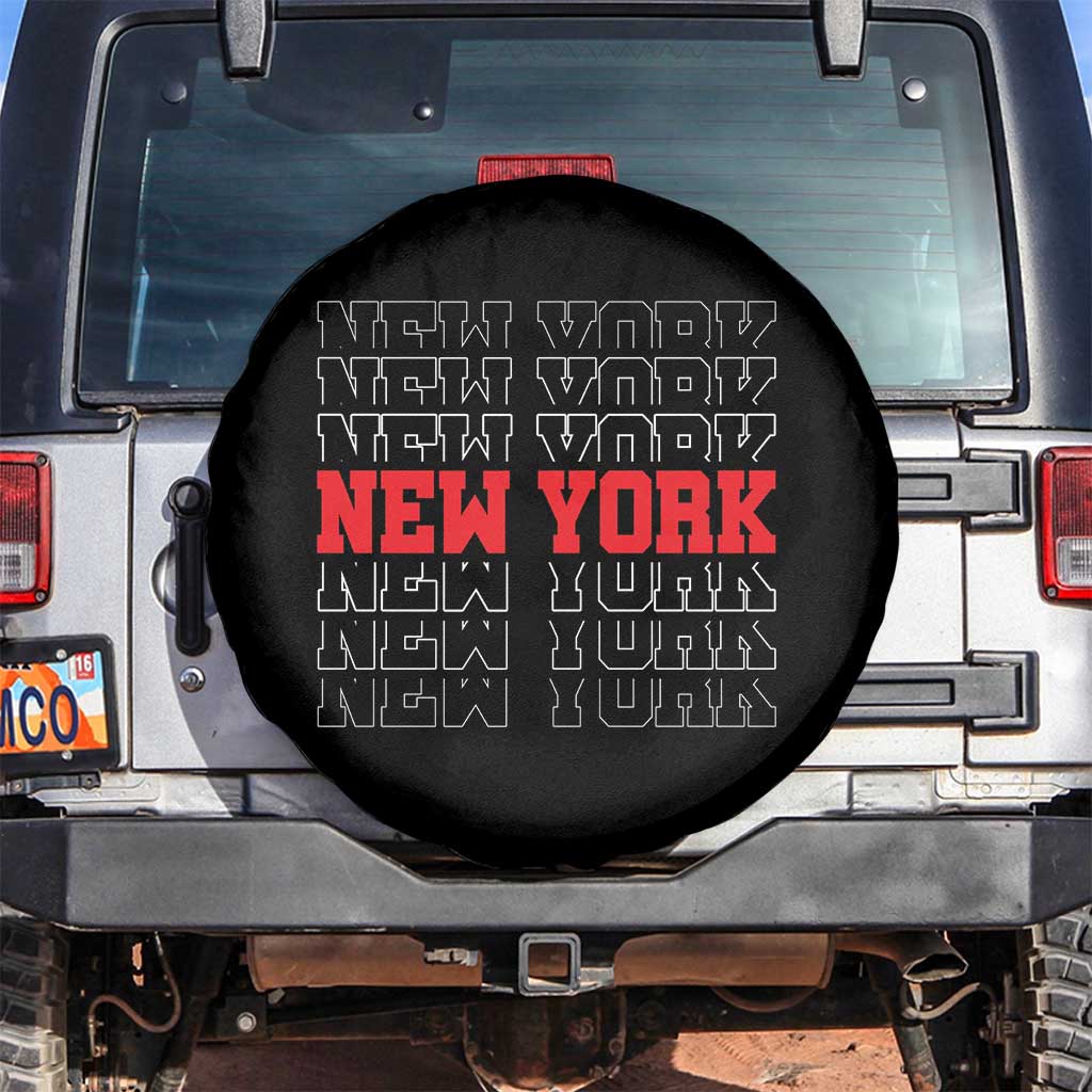 New York Vintage Spare Tire Cover State Pride Classic Throwback Design TS10 No hole Black Print Your Wear