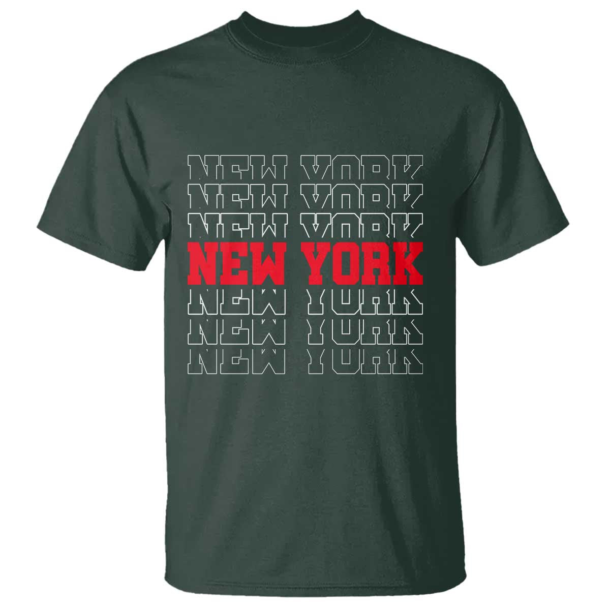 New York Vintage T Shirt State Pride Classic Throwback Design TS10 Dark Forest Green Print Your Wear