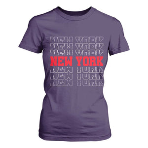 New York Vintage T Shirt For Women State Pride Classic Throwback Design TS10 Purple Print Your Wear