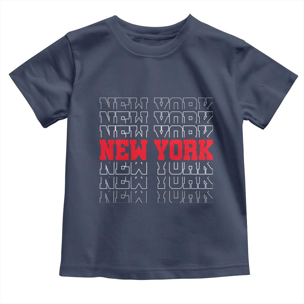 New York Vintage Toddler T Shirt State Pride Classic Throwback Design TS10 Navy Print Your Wear