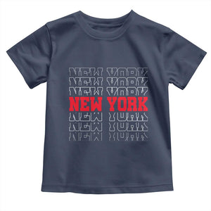New York Vintage Toddler T Shirt State Pride Classic Throwback Design TS10 Navy Print Your Wear