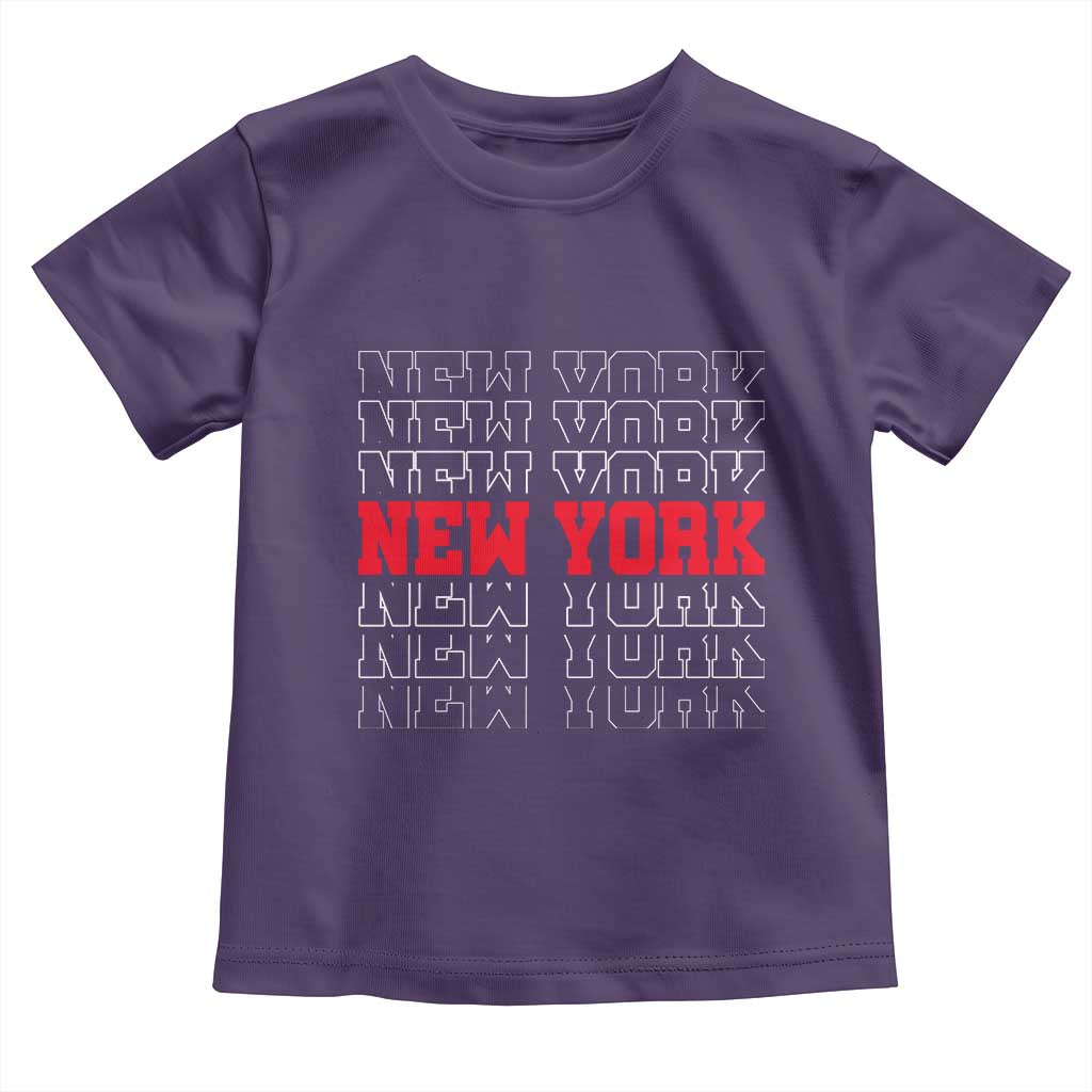 New York Vintage Toddler T Shirt State Pride Classic Throwback Design TS10 Purple Print Your Wear