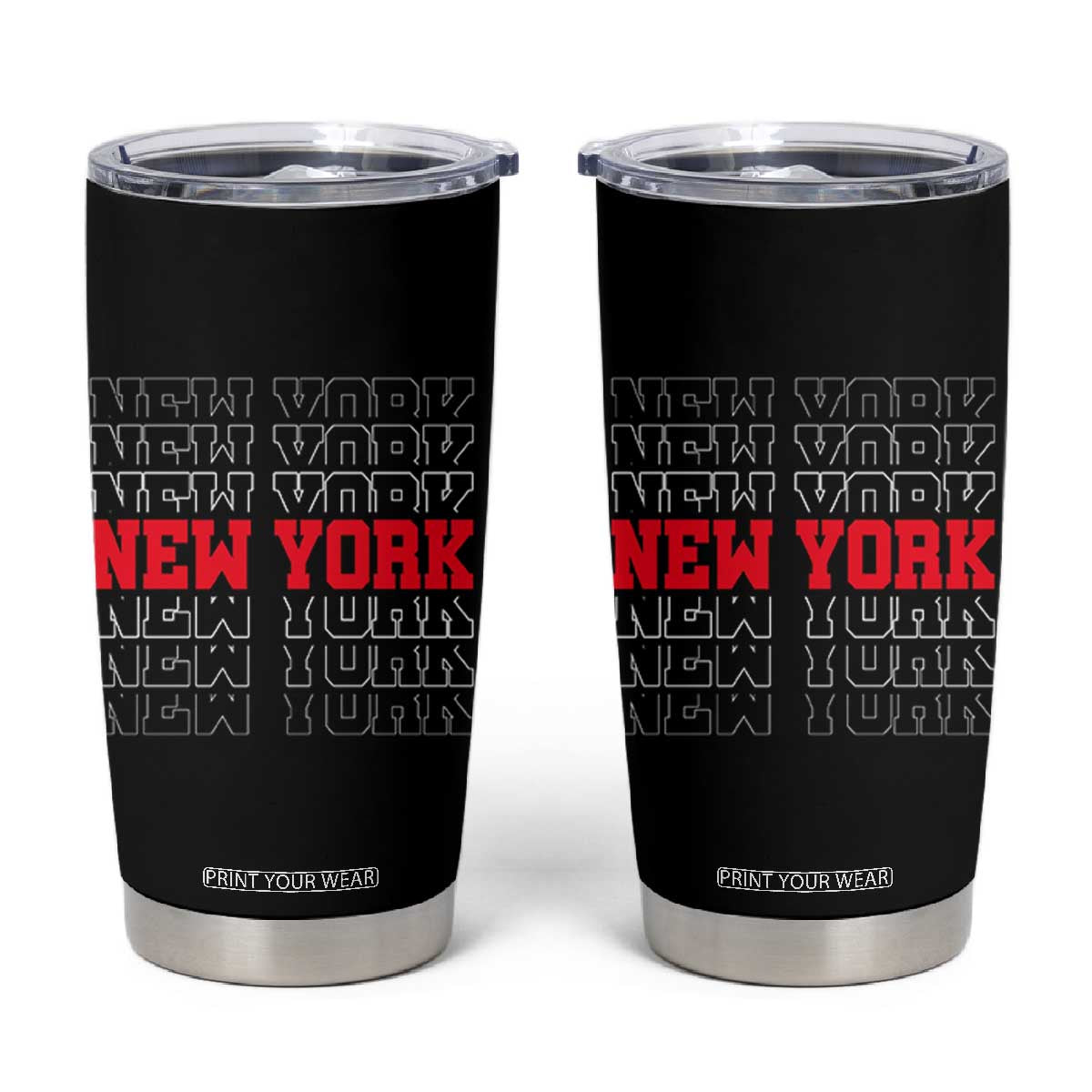 New York Vintage Tumbler Cup State Pride Classic Throwback Design TS10 Black Print Your Wear