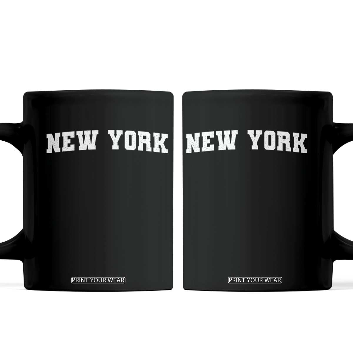 New York Vintage Varsity Sports Coffee Mug State Pride TS10 Black Print Your Wear