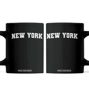 New York Vintage Varsity Sports Coffee Mug State Pride TS10 Black Print Your Wear