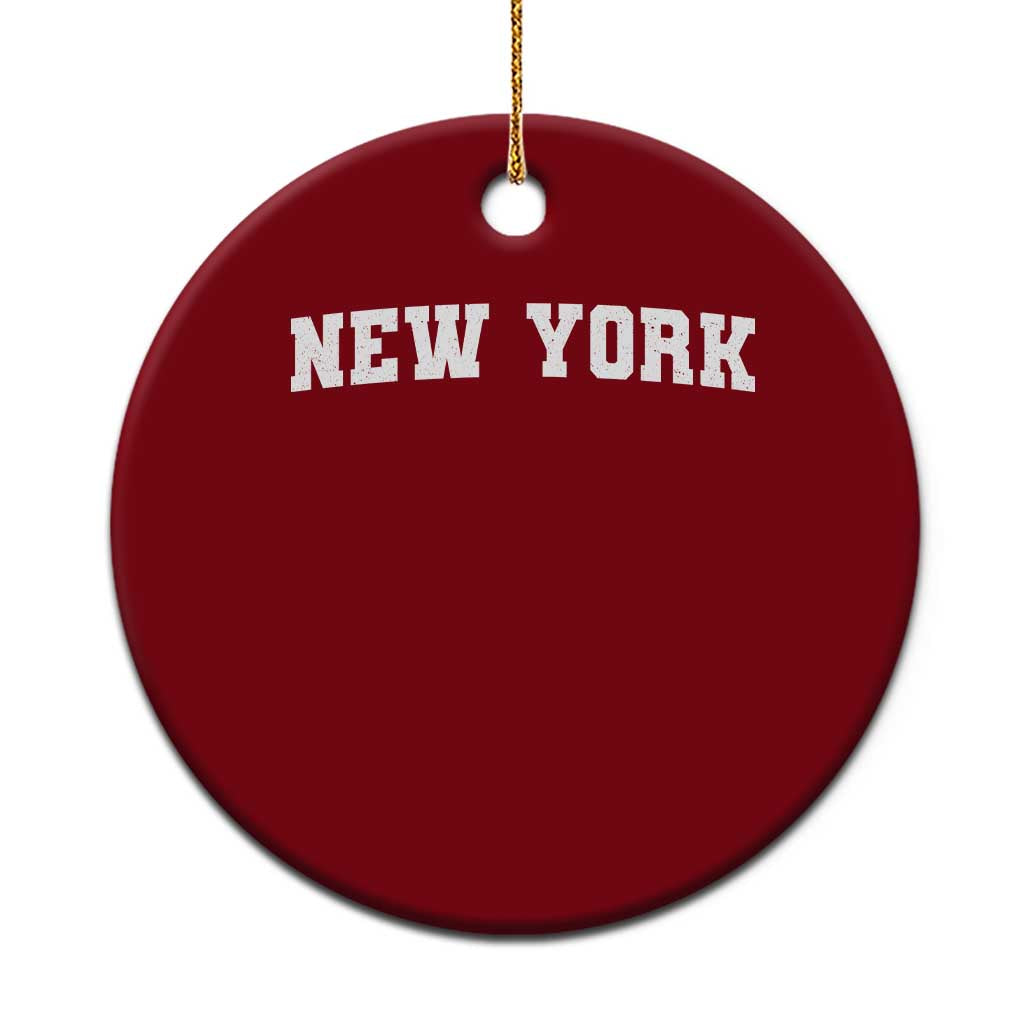 New York Vintage Varsity Sports Ceramic Ornament State Pride TS10 1pc Red Print Your Wear
