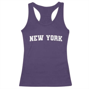 New York Vintage Varsity Sports Racerback Tank Top State Pride TS10 Purple Print Your Wear