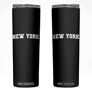 New York Vintage Varsity Sports Skinny Tumbler State Pride TS10 Black Print Your Wear