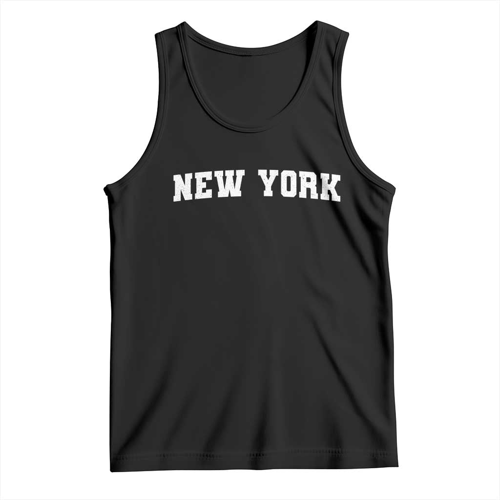 New York Vintage Varsity Sports Tank Top State Pride TS10 Black Print Your Wear