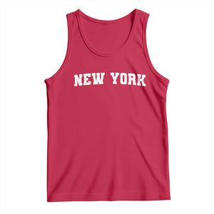 New York Vintage Varsity Sports Tank Top State Pride TS10 Red Print Your Wear