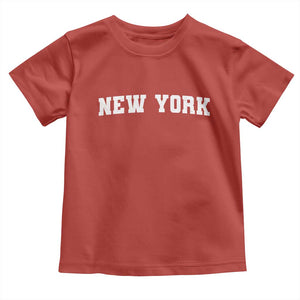 New York Vintage Varsity Sports Toddler T Shirt State Pride TS10 Red Print Your Wear