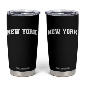 New York Vintage Varsity Sports Tumbler Cup State Pride TS10 Black Print Your Wear