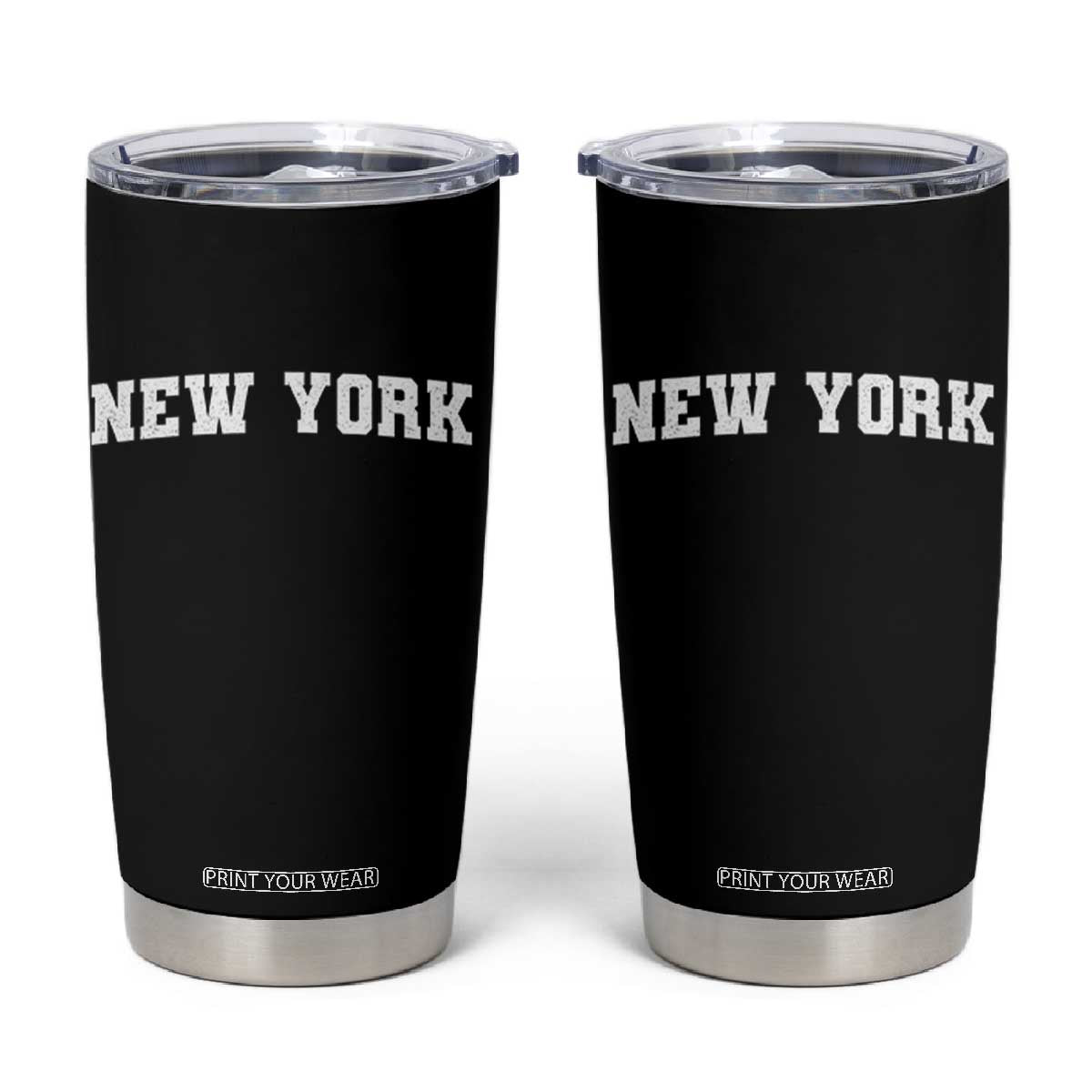 New York Vintage Varsity Sports Tumbler Cup State Pride TS10 Black Print Your Wear