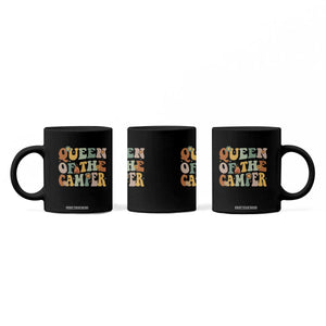 Camper Queen Coffee Mug Retro Groovy Funny Women Girls RV Camping Lovers TS10 Print Your Wear