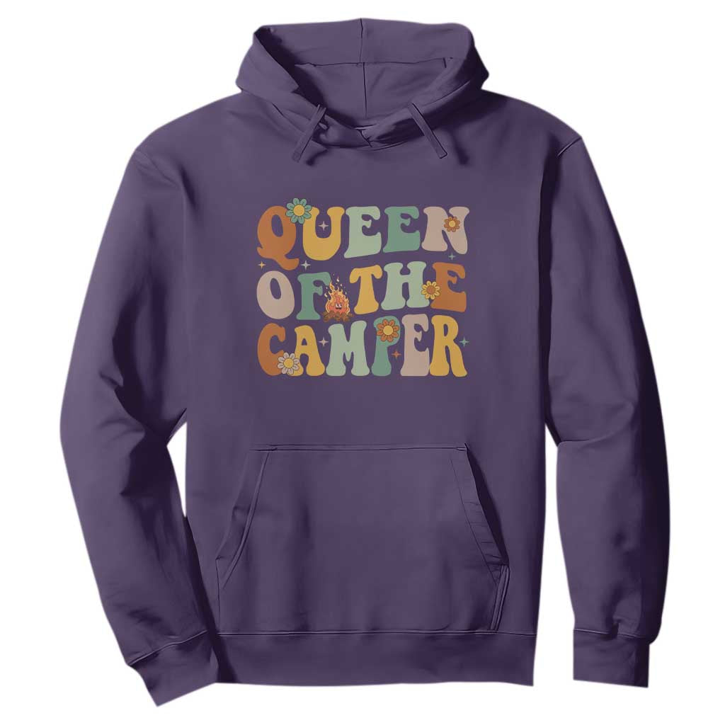 Camper Queen Hoodie Retro Groovy Funny Women Girls RV Camping Lovers TS10 Purple Print Your Wear