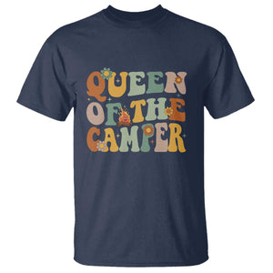 Camper Queen T Shirt Retro Groovy Funny Women Girls RV Camping Lovers TS10 Navy Print Your Wear