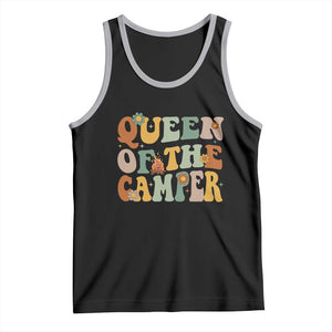 Camper Queen Tank Top Retro Groovy Funny Women Girls RV Camping Lovers TS10 Black Athletic Heather Print Your Wear