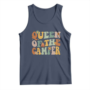Camper Queen Tank Top Retro Groovy Funny Women Girls RV Camping Lovers TS10 Navy Print Your Wear