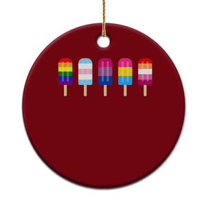 LGBT Rainbow Popsicles Ceramic Ornament Summer Ice Cream LGBTQ Pride Ally TS10 1pc Red Print Your Wear