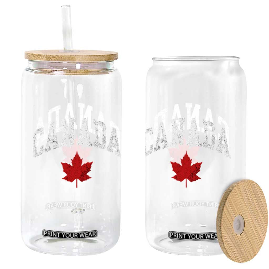 Canada Maple Leaf Glass Can Canadian Pride TS10 Print Your Wear