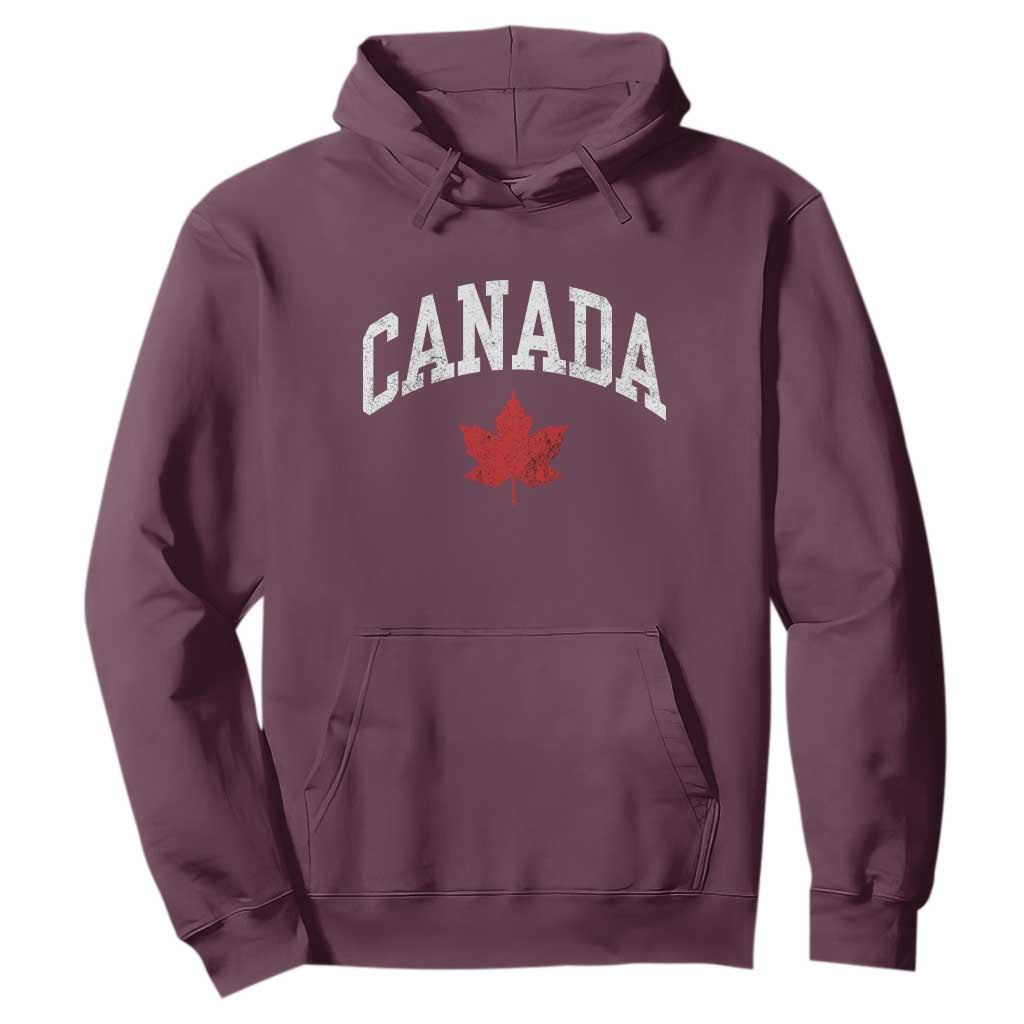 Canada Maple Leaf Hoodie Canadian Pride TS10 Maroon Print Your Wear
